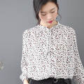 Women Long Sleeve Casual Loose Wear Chiffon Top